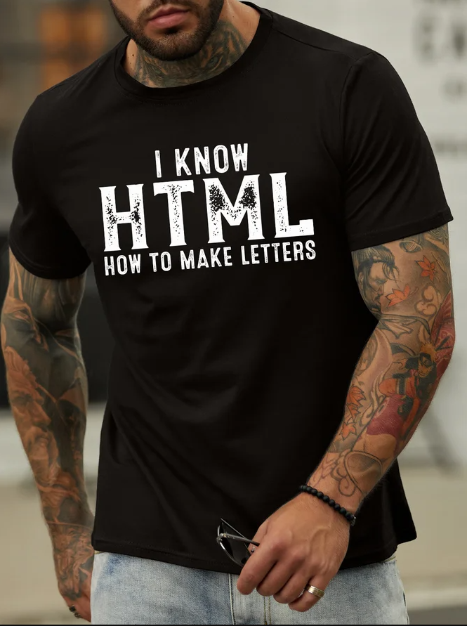 I Know Html How To Make Letters Print Men's T-shirt