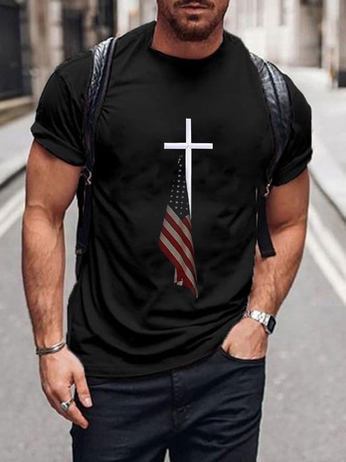 Men's Casual Print Short Sleeve T-Shirt