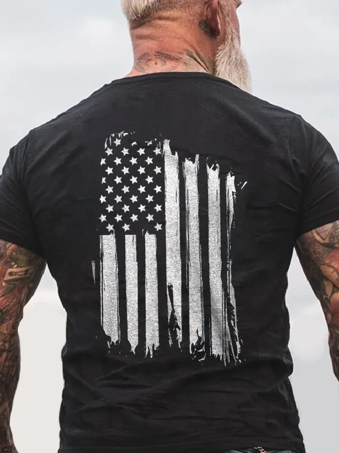 American Flag Print Men's T-shirt