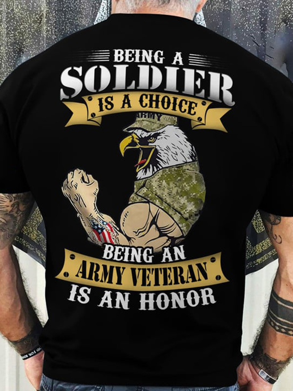 Being A Soldier Is A Choice Print Men's T-shirt