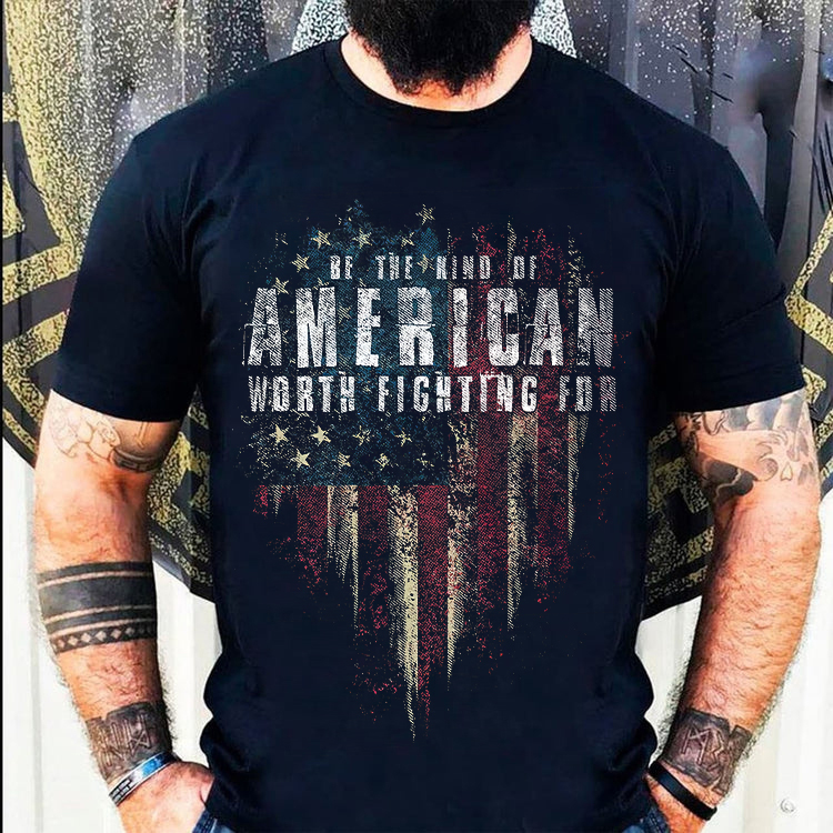 America Worth Fighting For Printed Men's T-shirt