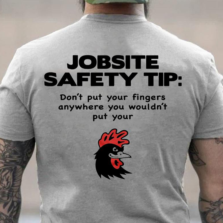 Jobsite Safety Tip Printed Men's T-shirt