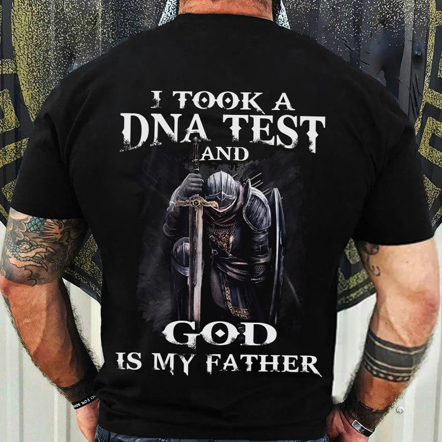 I Took A DNA Test And God Is My Father Printed Men's T-shirt
