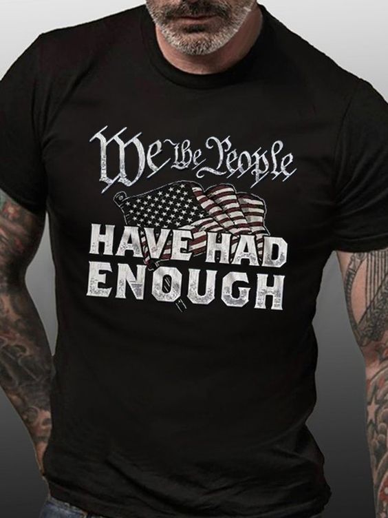 We Be People Have Had Enough Print Men's T-shirt