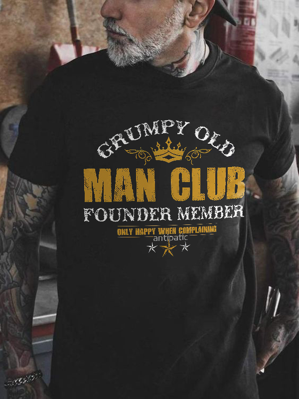 Grumpy Old Man Club Founder Member Print Men's T-shirt