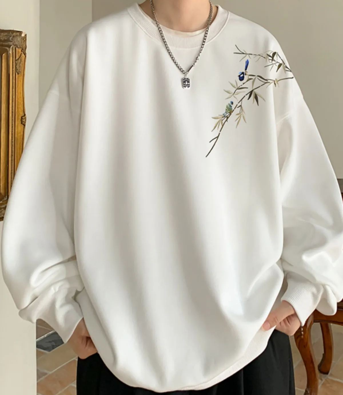 Men's Spring Round Neck Loose Top