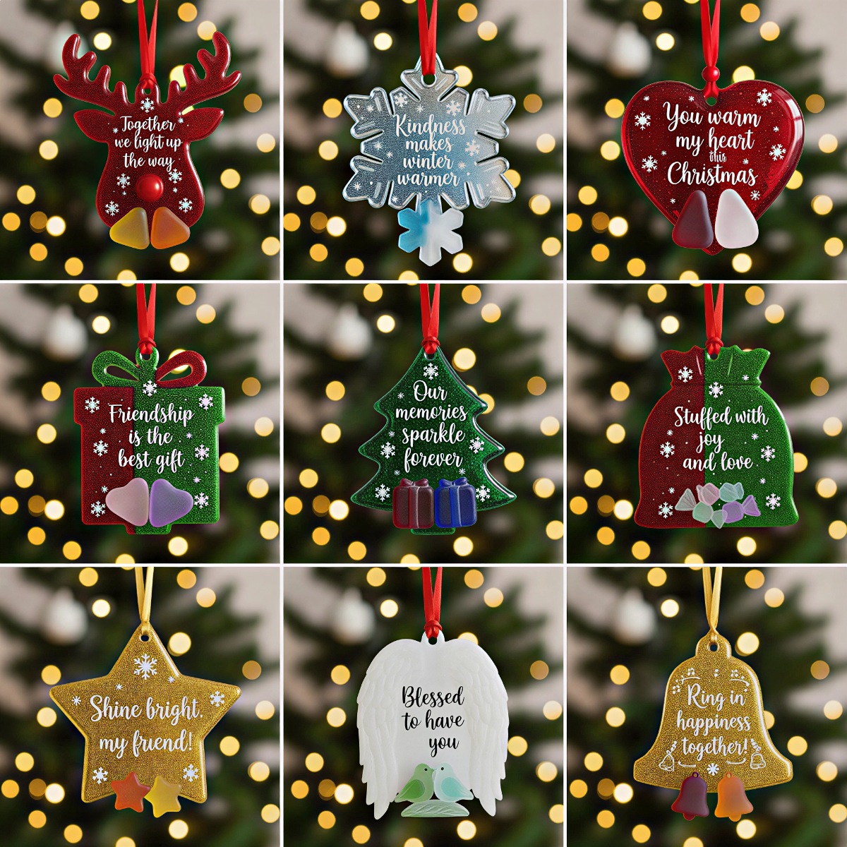 🌊🎄 Sea Glass Christmas Ornaments
