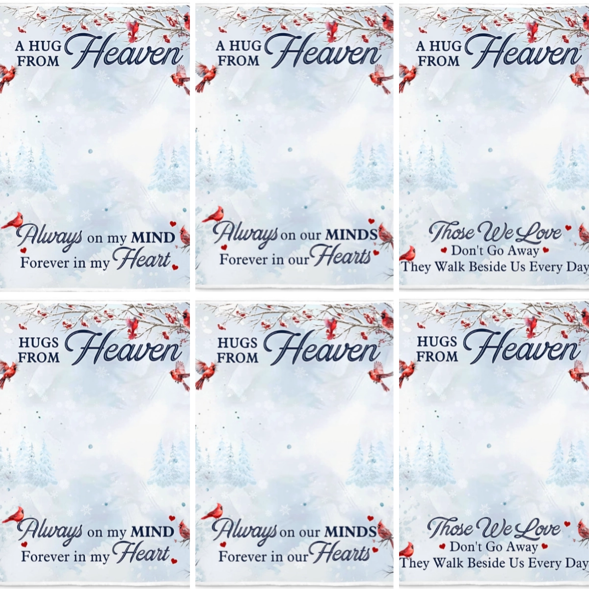 A Hug From Heaven - Customized Personalized Blanket - Sympathy Gift For Memorial