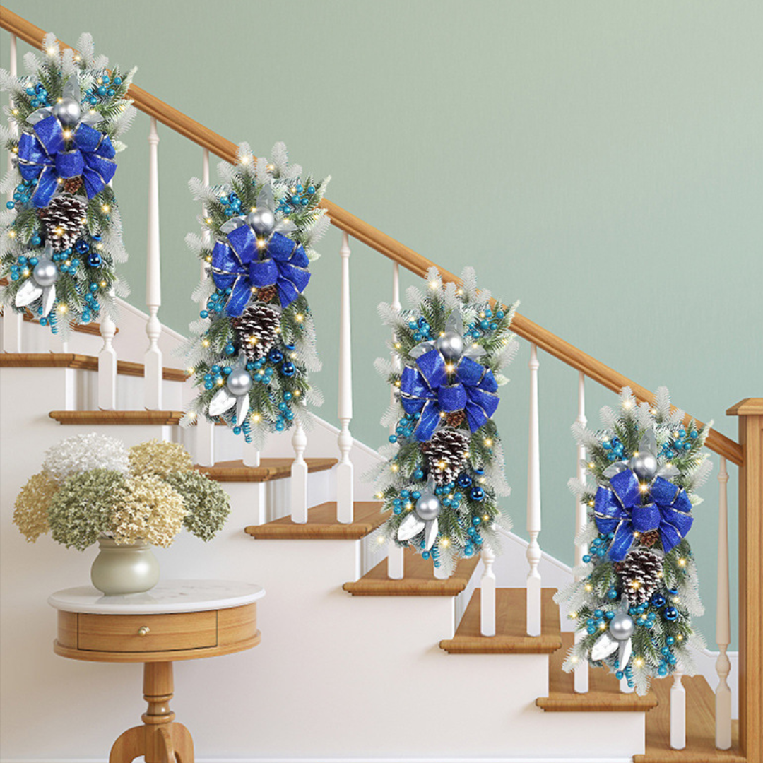 Christmas Garland The Cordless Prelit Stairway Swag Trim