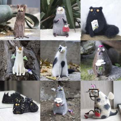 🔥Hot Sale 49% OFF🌟🐭👀Handmade Wool Felt Big-Eyed Panicked Weirdo — Quirky Plush Pal🧶