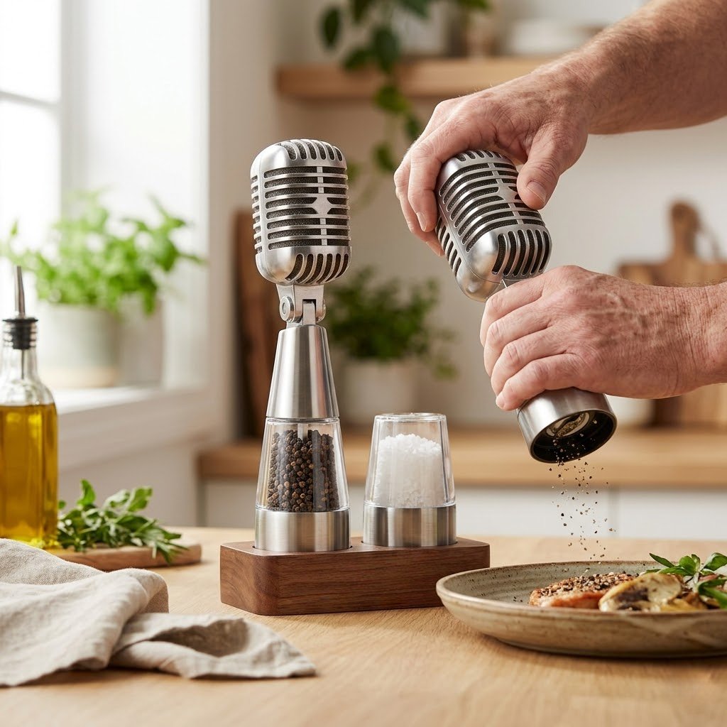 Multi-Functional Microphone Seasoning & Grinder Set