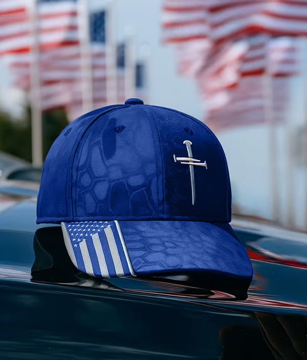 2026 New Year Hot Sale 49% OFF🔥Jesus 3-Nail Cross & Crown of Thorns Christian Adjustable Hat ✝️