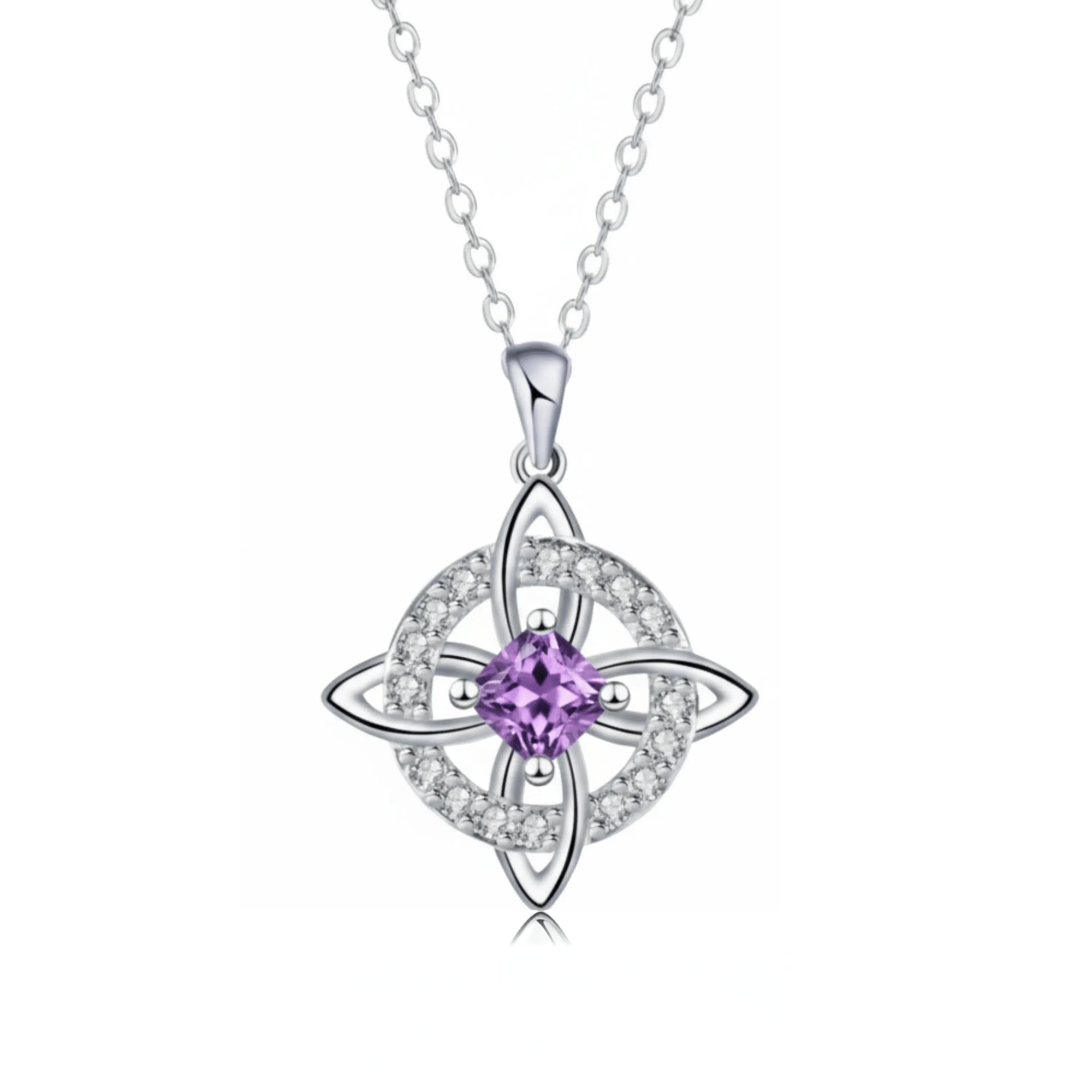 Mystical Birthstone Witches Knot Necklace – Natural Crystal🔮💞Protect Your Loved Ones