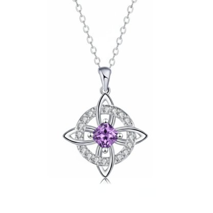 Mystical Birthstone Witches Knot Necklace – Natural Crystal🔮💞Protect Your Loved Ones