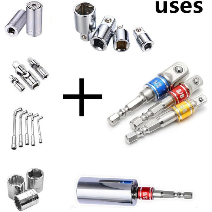 3-Piece Drill Socket Adapter Set