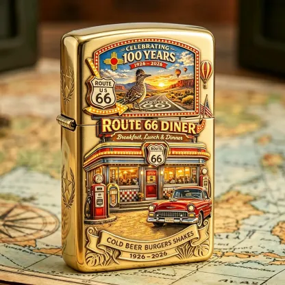 🔥FLASH SALE: 60% OFF!🎁U.S. Route 66 Centennial Commemorative Lighter