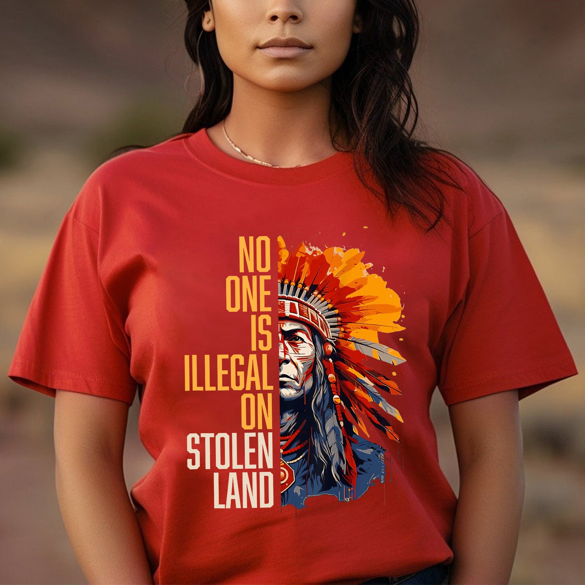 NO ONE IS ILLEGAL ON STOLEN LAND Unisex T-shirt/V-neck T-shirt /Hoodie/Sweatshirt