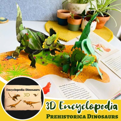 ⏰Historical Lowest Price: Save 49%-🦖3D Encyclopedia Prehistorica Dinosaurs📙HARDCOVER (🔥BUY 2 FREE SHIPPING)