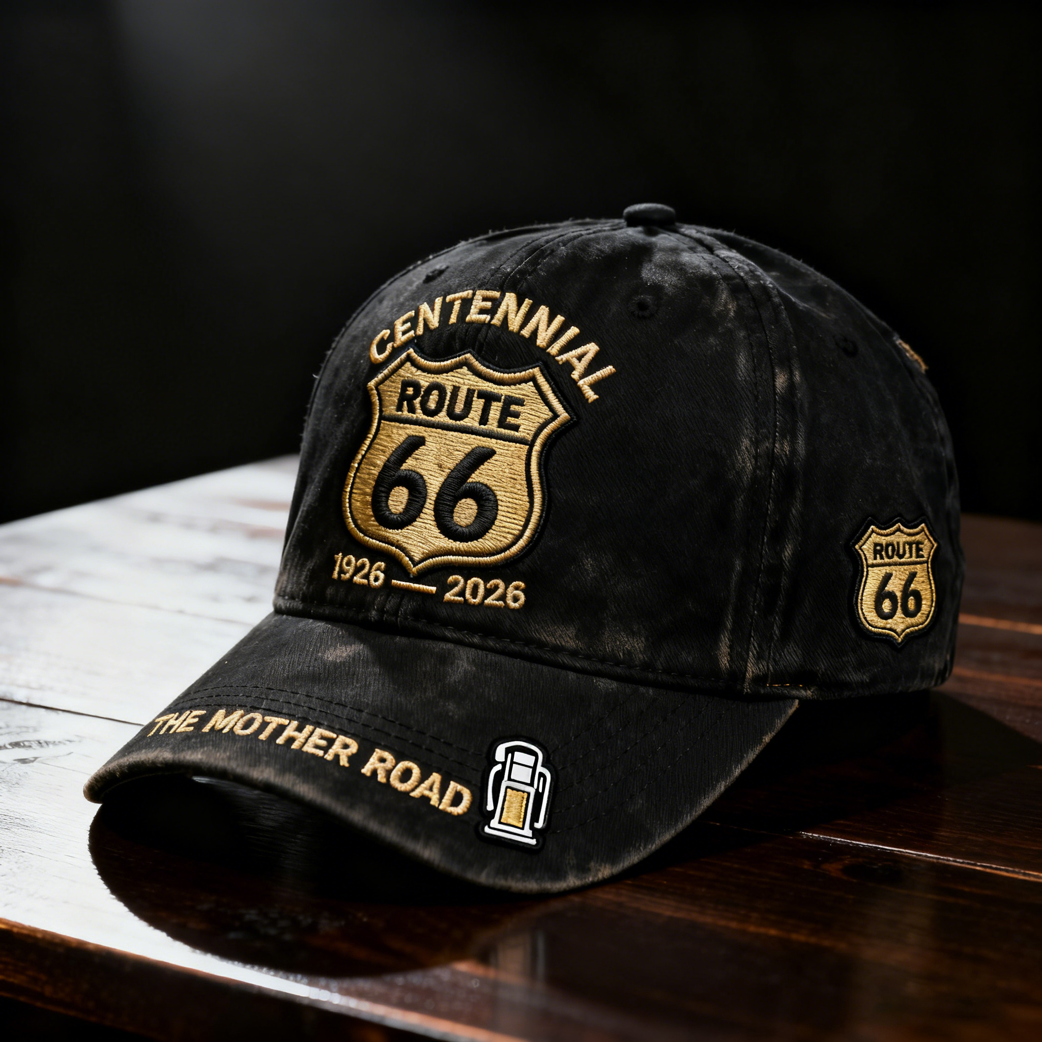 Route 66 Centennial Tribute Hat – 1926–2026 Vintage Road Warrior Cap
