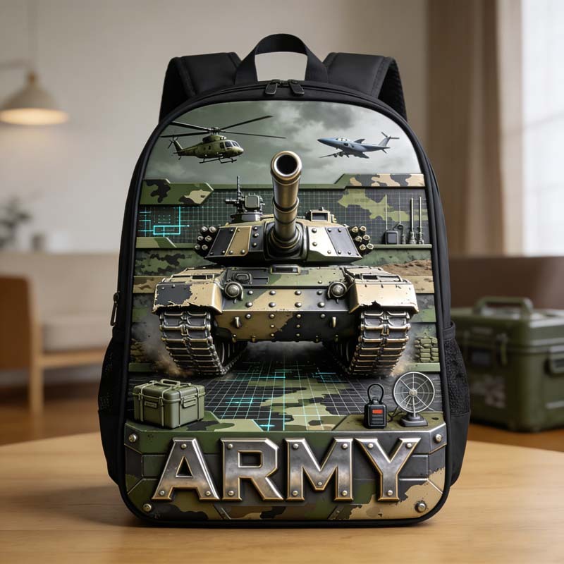 Personalized Military Themed Schoolbag