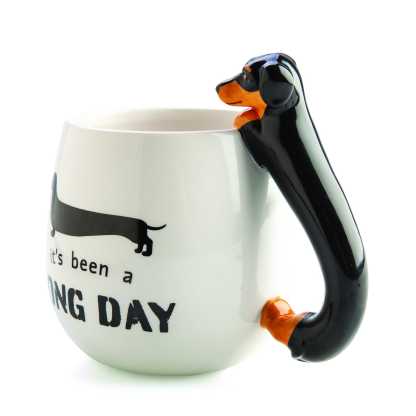 Dachshund Mug Ceramic Funny Dog Lover Gift 3D Sausage Dog Coffee Cup