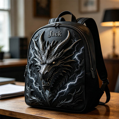 Personalized Dark Dragon Themed Backpack