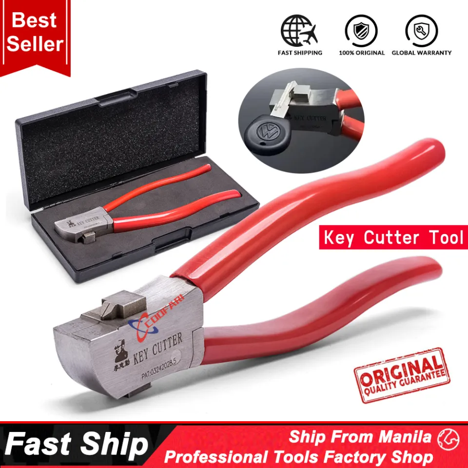A robust and ergonomically designed key cutting tool set with razor-sharp blades. This alloy metal key cutting pliers is a high-precision professional locksmith tool set for making duplicate keys for cars, motorcycles, and doors.