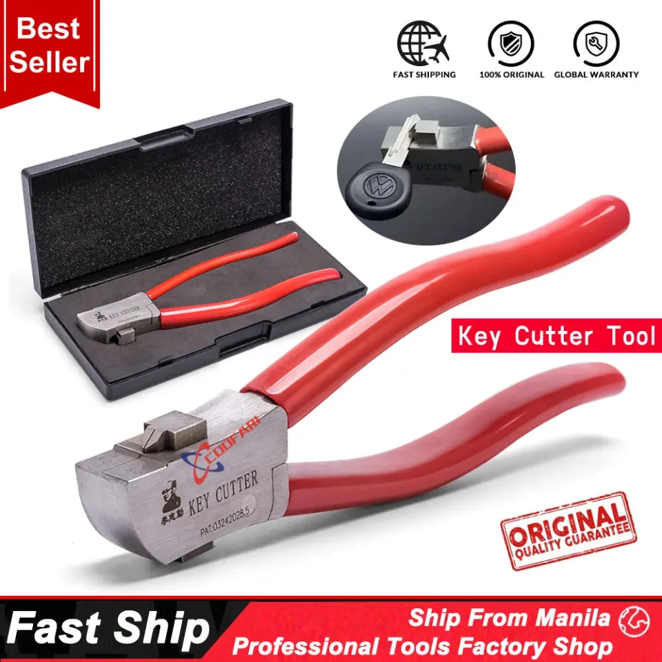 A robust and ergonomically designed key cutting tool set with razor-sharp blades. This alloy metal key cutting pliers is a high-precision professional locksmith tool set for making duplicate keys for cars, motorcycles, and doors.