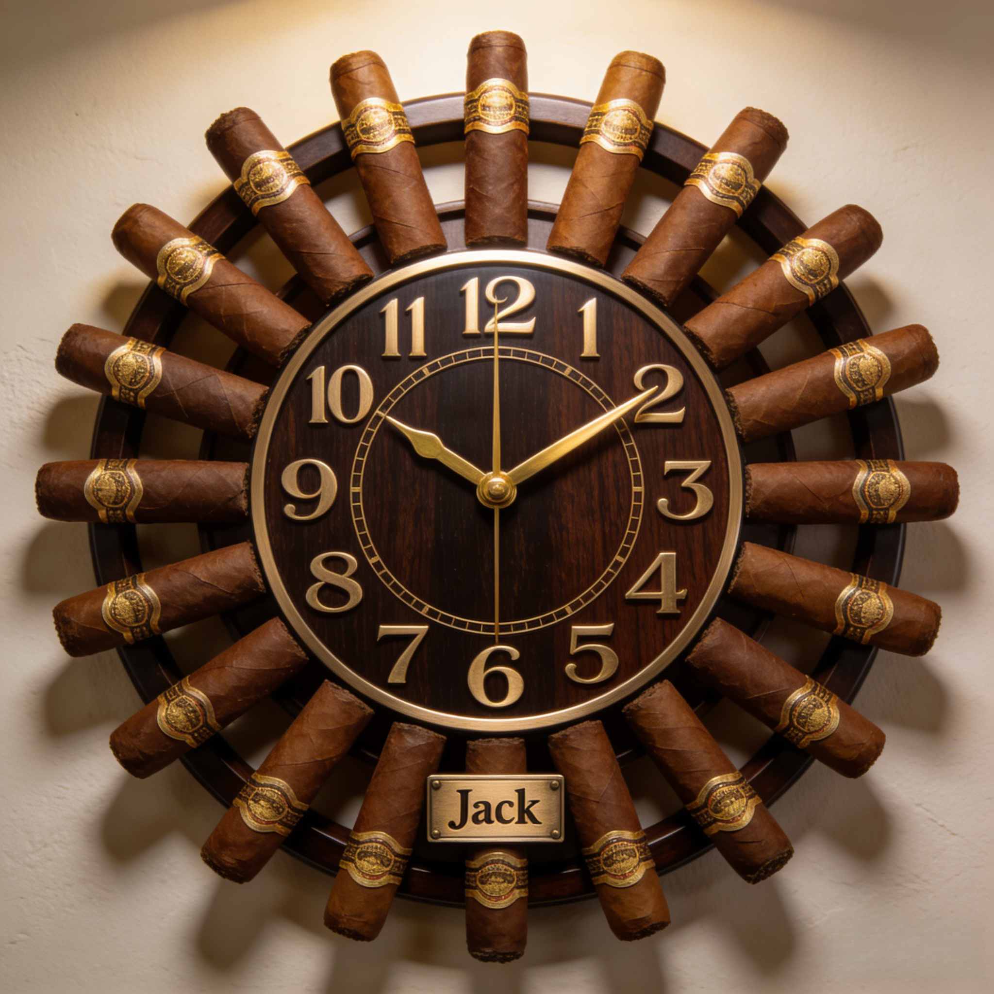 Personalized Cigar-Themed Decorative Wall Clock