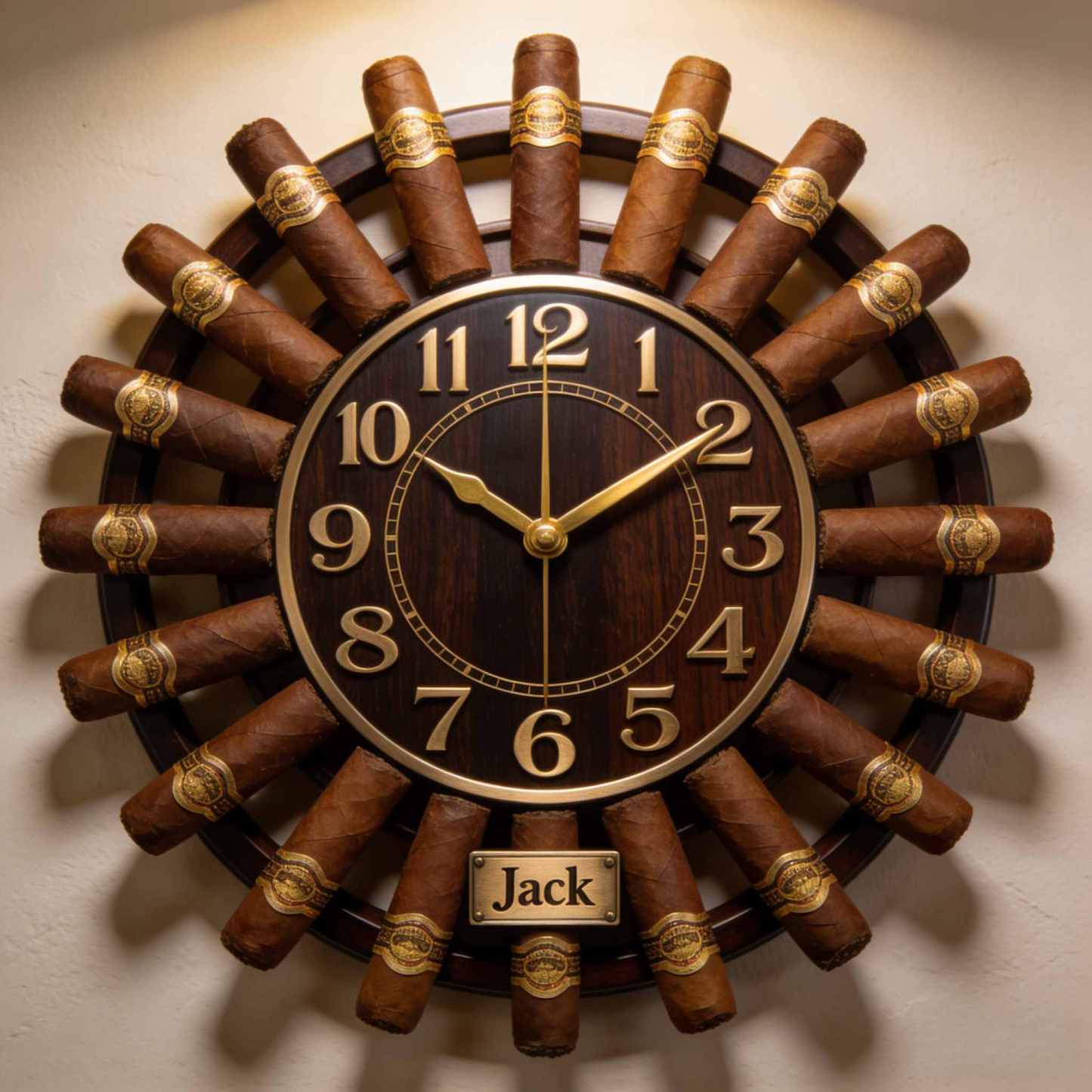 Personalized Cigar-Themed Decorative Wall Clock