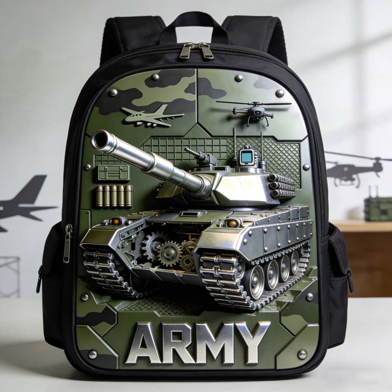 Personalized Military Themed Schoolbag