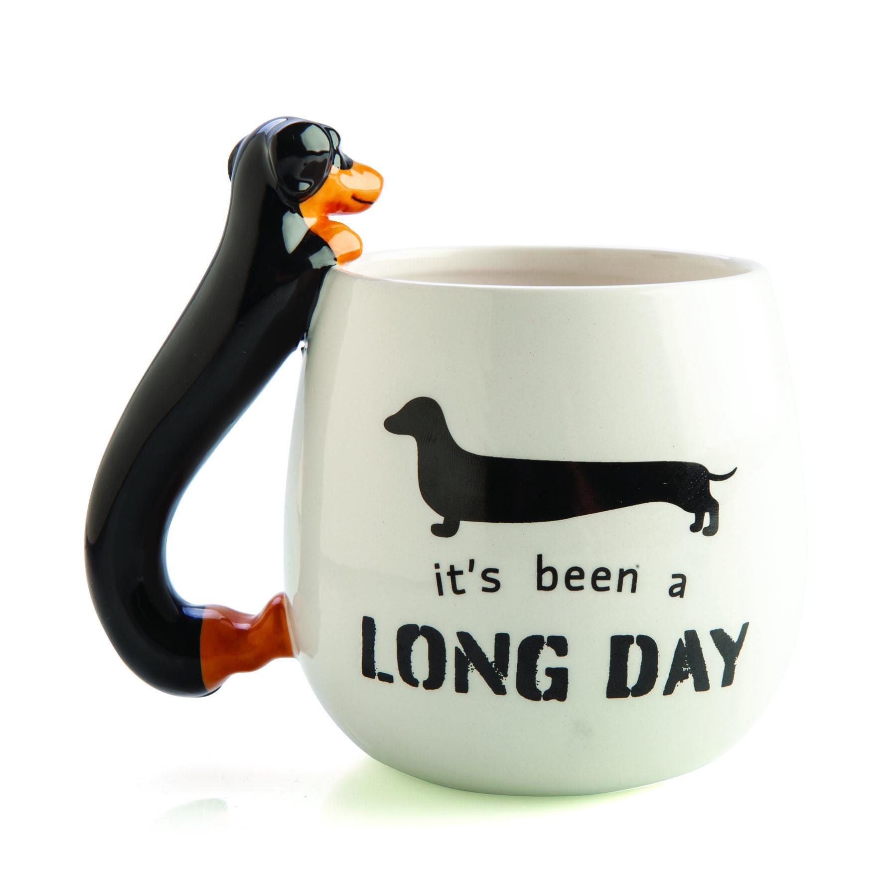 Dachshund Mug Ceramic Funny Dog Lover Gift 3D Sausage Dog Coffee Cup