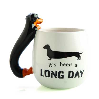 Dachshund Mug Ceramic Funny Dog Lover Gift 3D Sausage Dog Coffee Cup