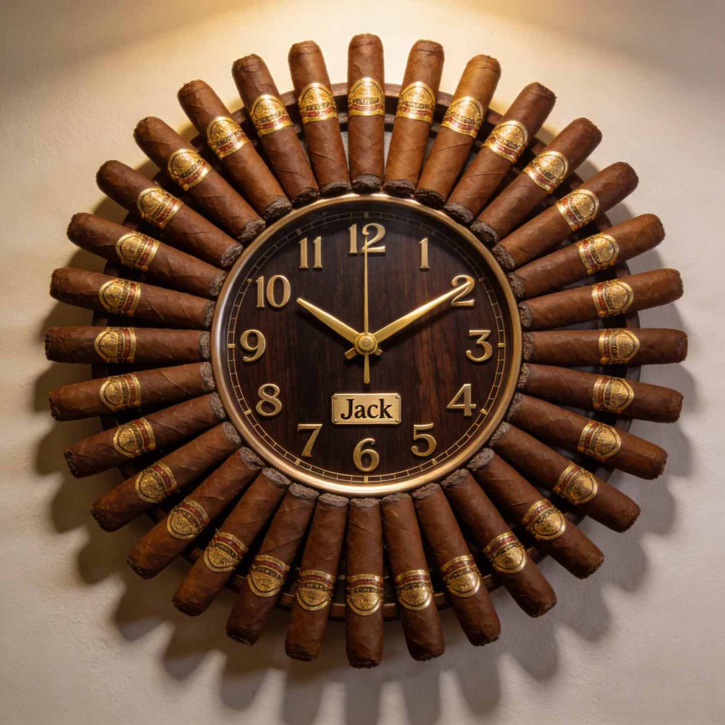 Personalized Cigar-Themed Decorative Wall Clock