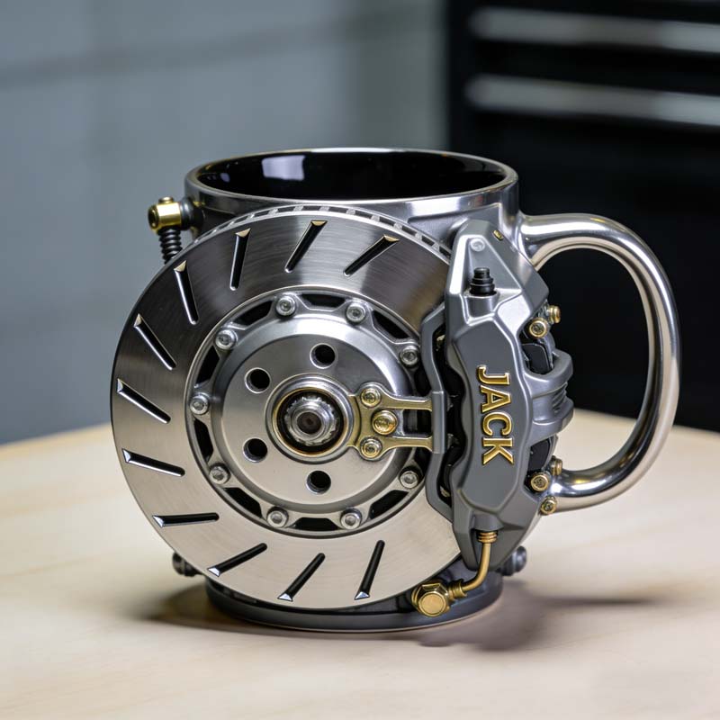 Personalized Car Brake Disc-Themed Mug