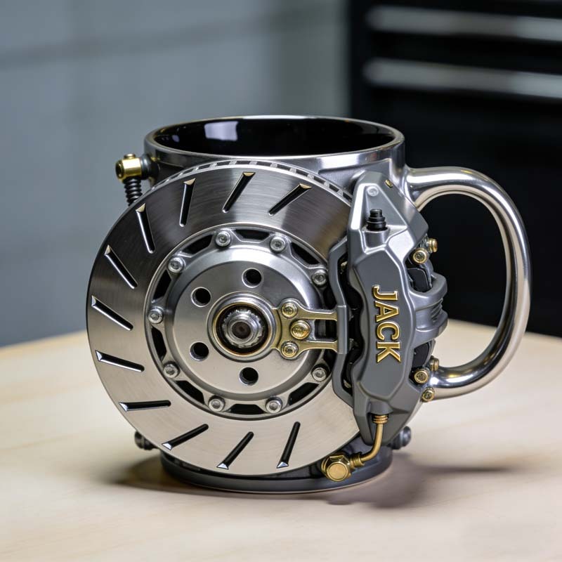 Personalized Car Brake Disc-Themed Mug