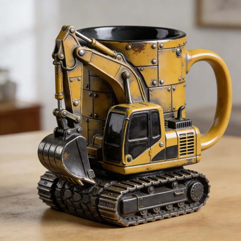 Personalized Excavator & Construction Vehicle Themed Mug