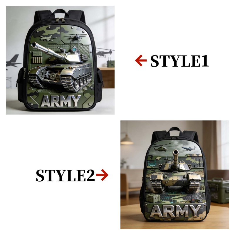 Personalized Military Themed Schoolbag