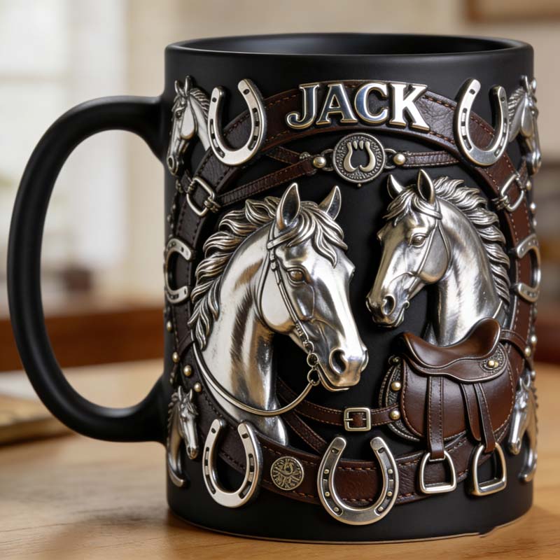 Personalized Western Equestrian Themed Mug