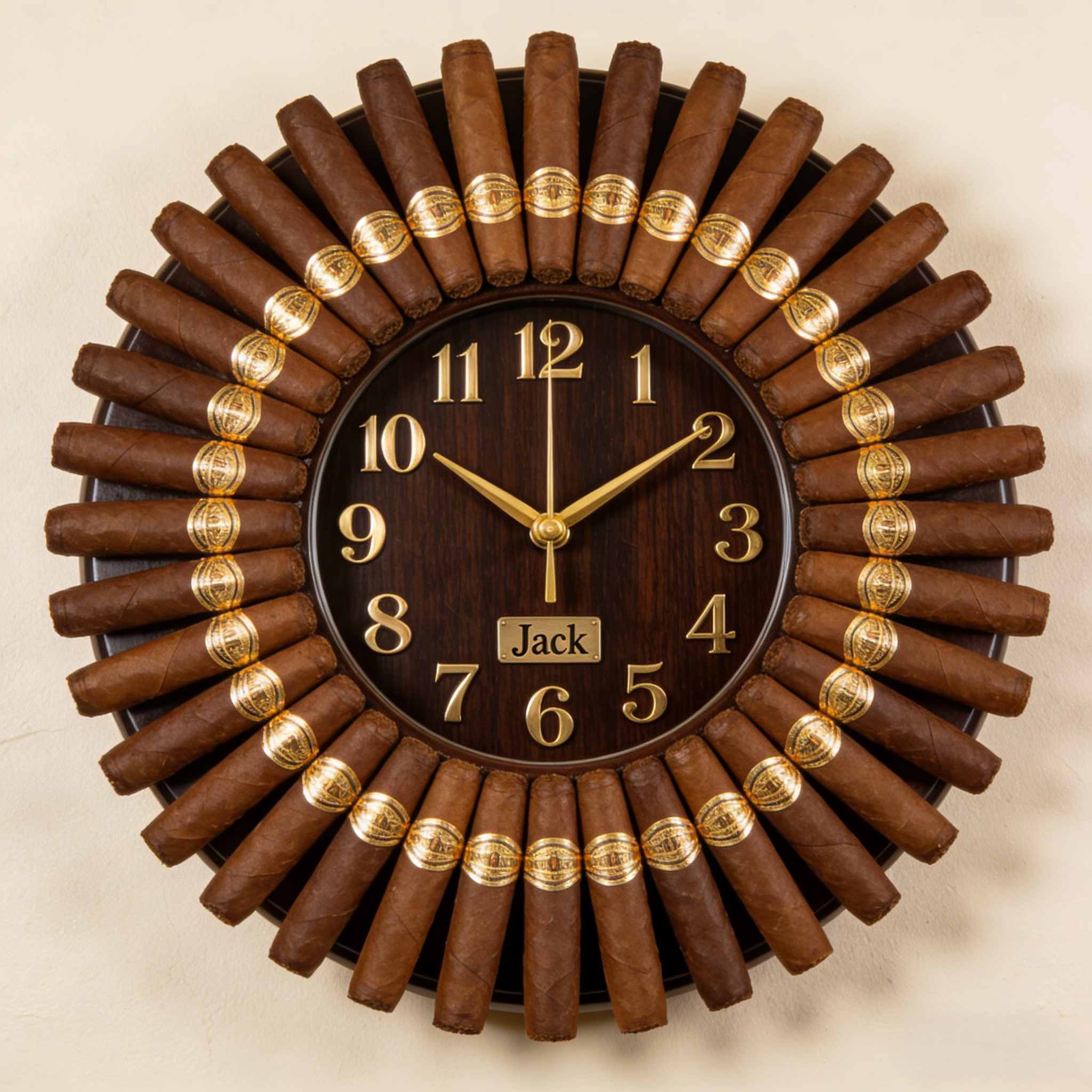 Personalized Cigar-Themed Decorative Wall Clock