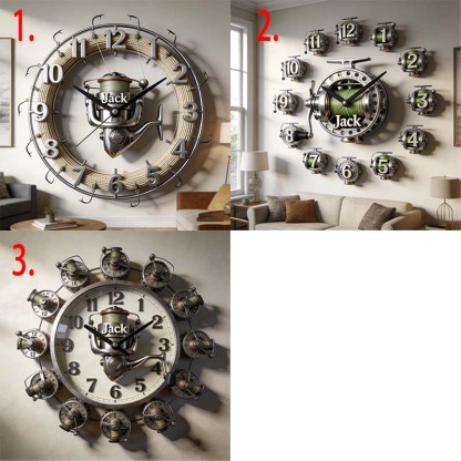 Personalized Fishing Wheel Theme Clock
