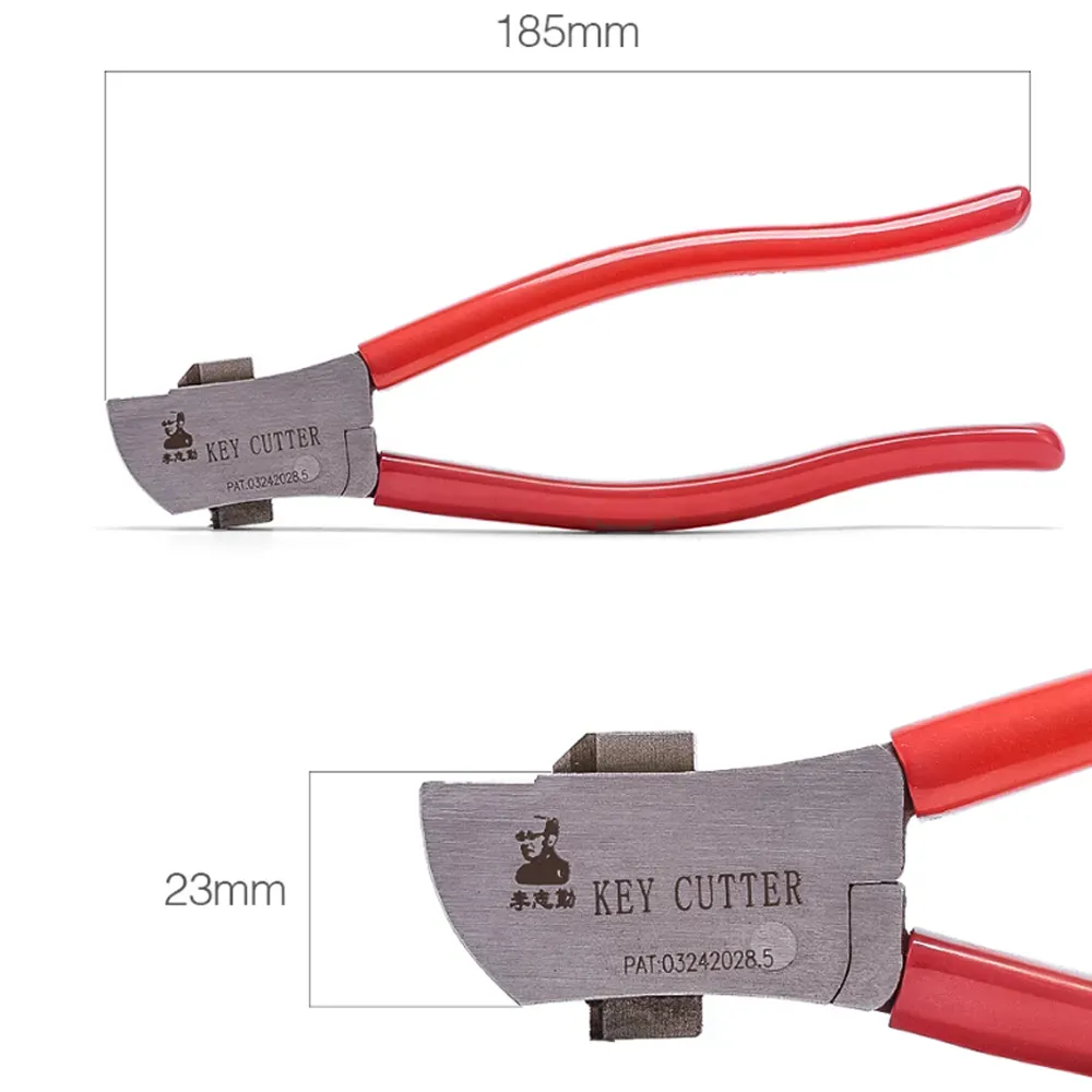 A robust and ergonomically designed key cutting tool set with razor-sharp blades. This alloy metal key cutting pliers is a high-precision professional locksmith tool set for making duplicate keys for cars, motorcycles, and doors.