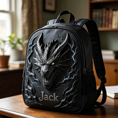 Personalized Dark Dragon Themed Backpack