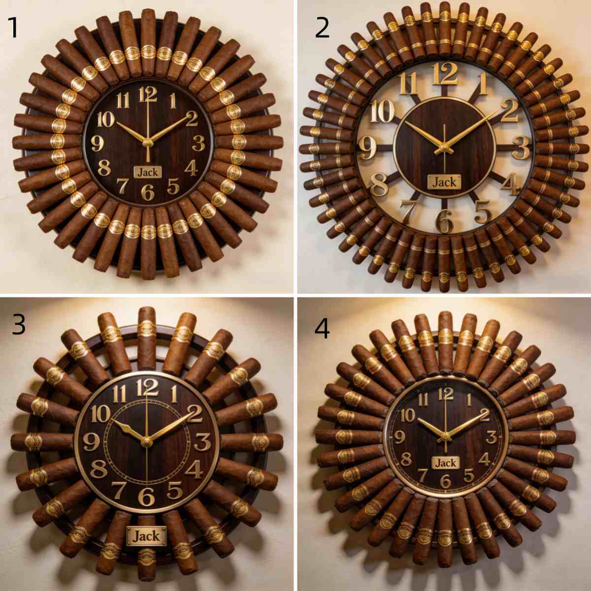 Personalized Cigar-Themed Decorative Wall Clock