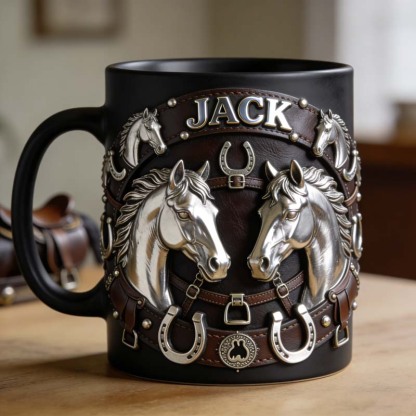 Personalized Western Equestrian Themed Mug