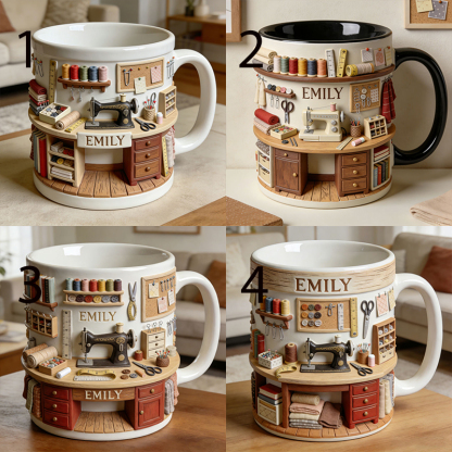 Personalized Sewing Room Themed Mug