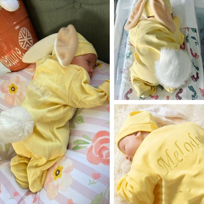 Personalized Bunny Outfit For Baby - 🐰Embroidery Name