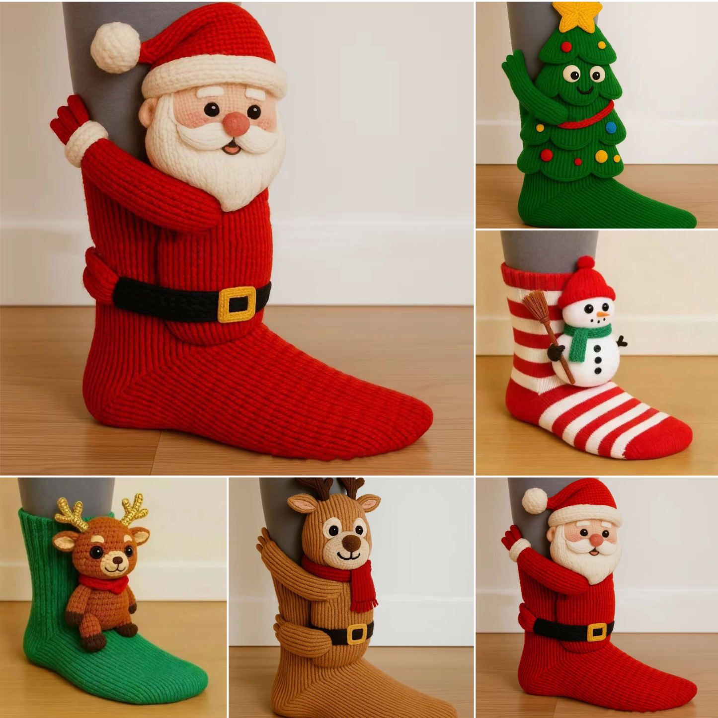🔥LAST DAY 49% OFF🦥3D cartoon christmas socks🧦