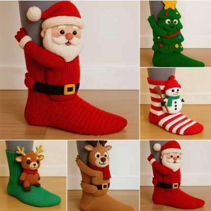 🔥LAST DAY 49% OFF🦥3D cartoon christmas socks🧦