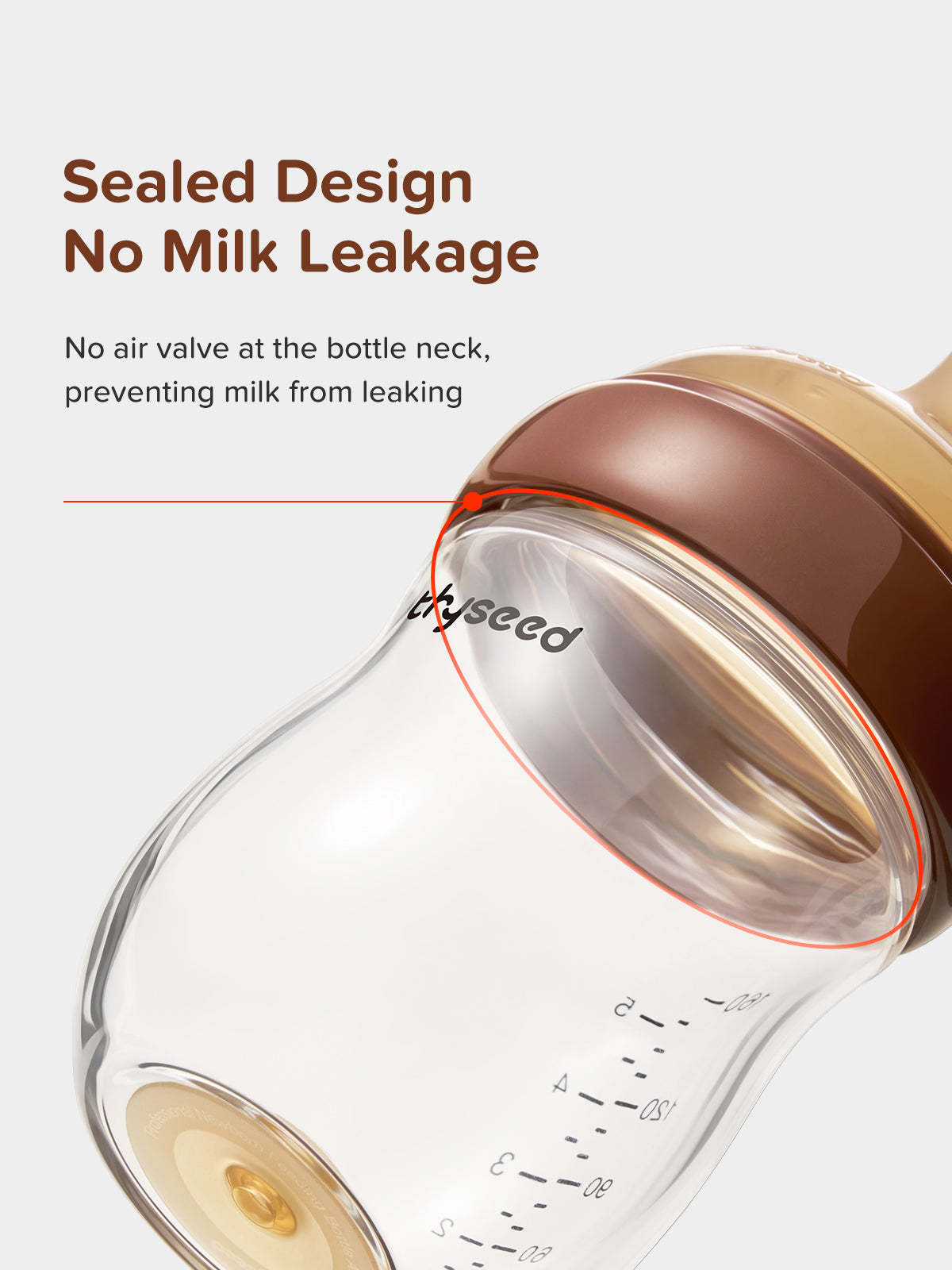 Thyseed Glass Natural Anti-colic Baby Bottle